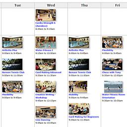 Week Calendar Classes