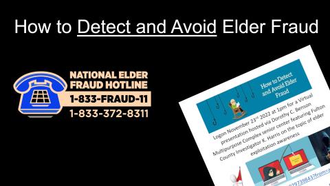 Detect and Avoid Elder Fraud